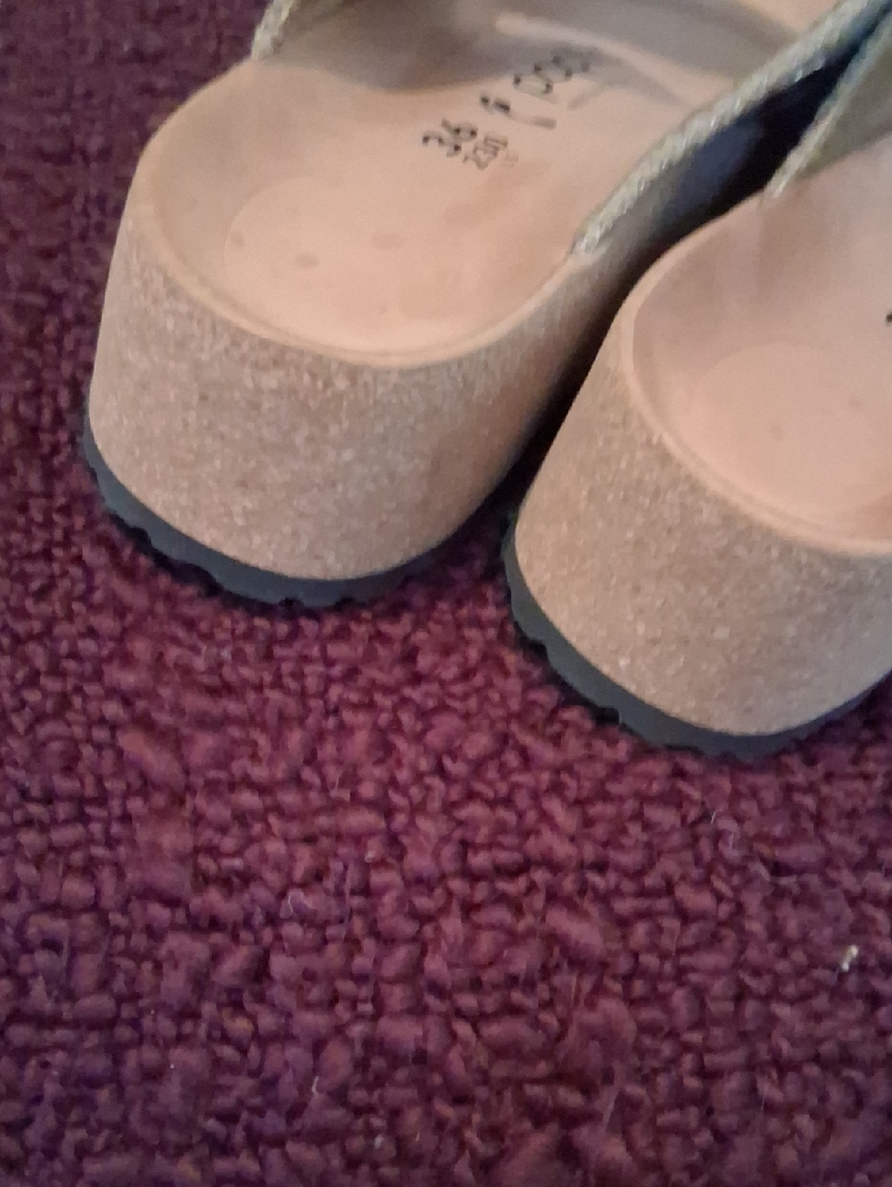 NWOT Papillio Olive Green Adjustable Buckle Sandals, Leather Footbed, Size 36. - Picture 5 of 8
